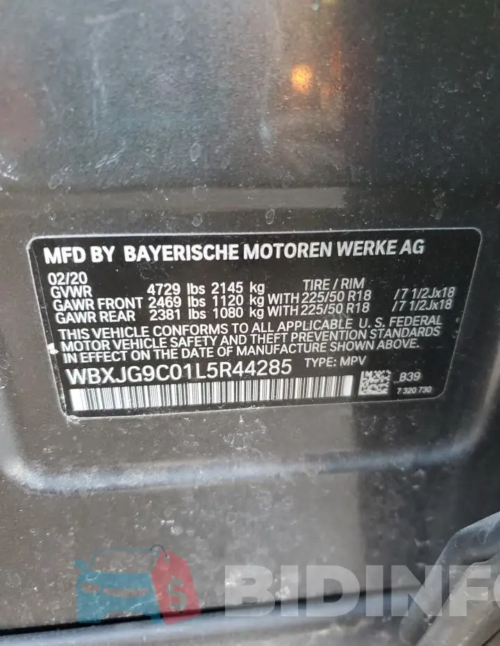 WBXJG9C01L5R44285 Photo# 13
