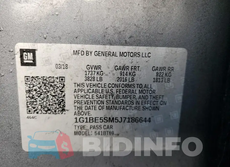 1G1BE5SM5J7186644 Photo# 12
