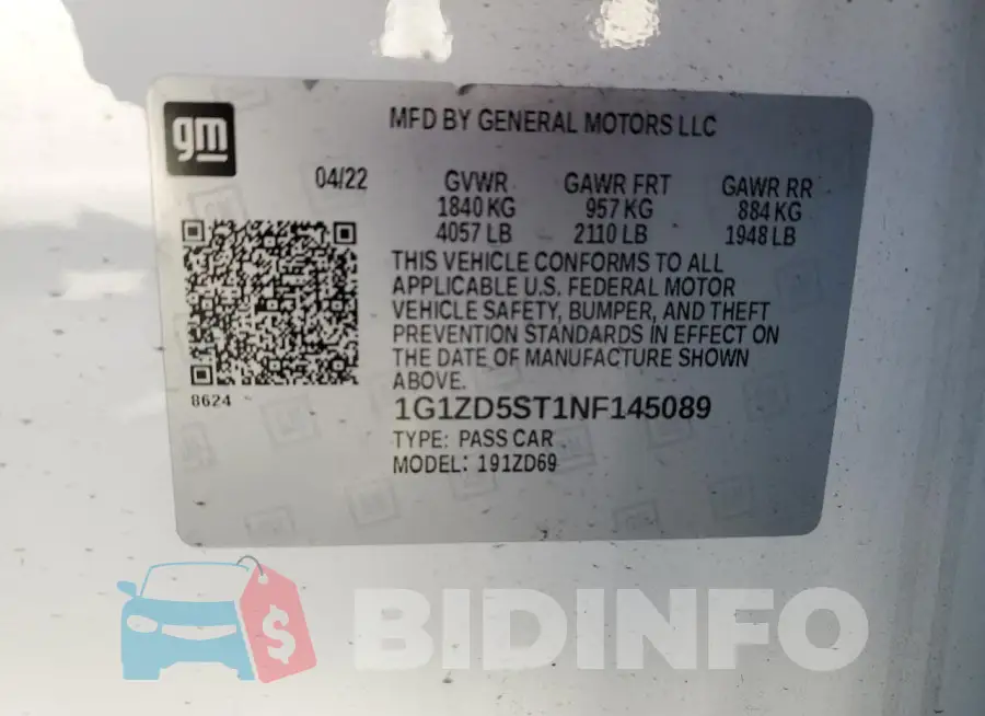1G1ZD5ST1NF145089 Photo# 12