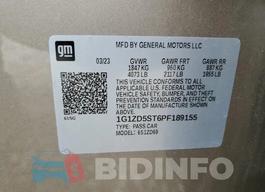 1G1ZD5ST6PF189155 Photo# 12