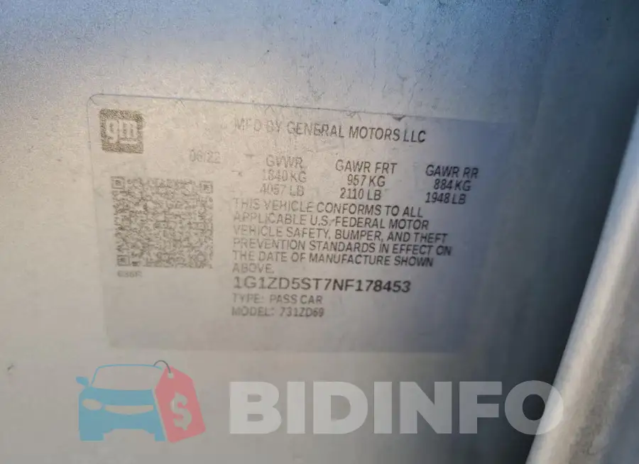 1G1ZD5ST7NF178453 Photo# 12