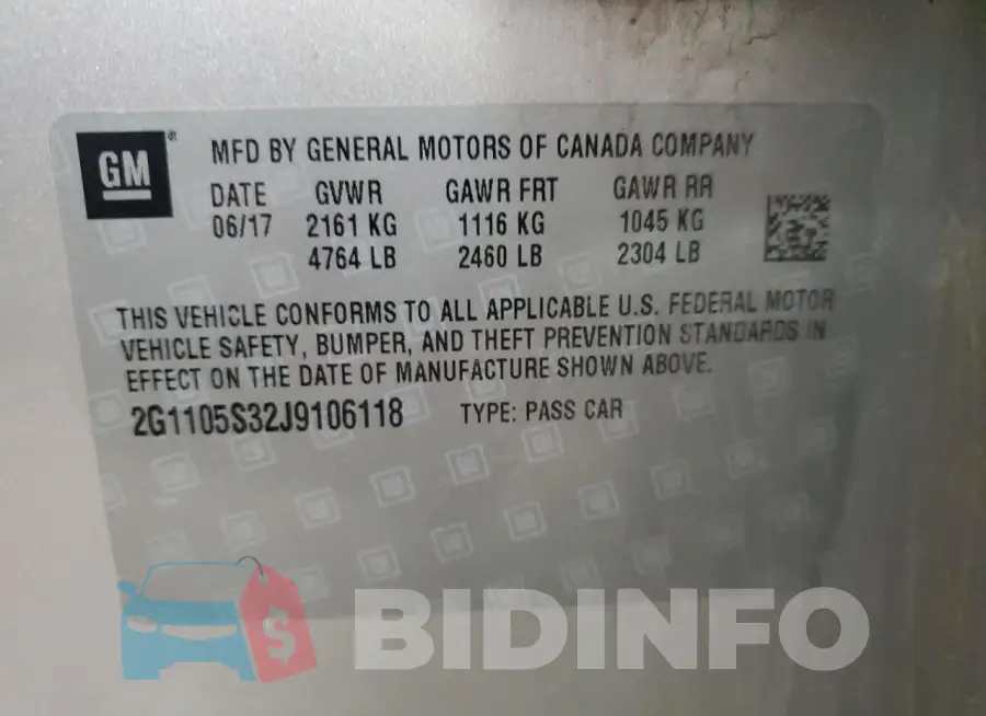 2G1105S32J9106118 Photo# 13