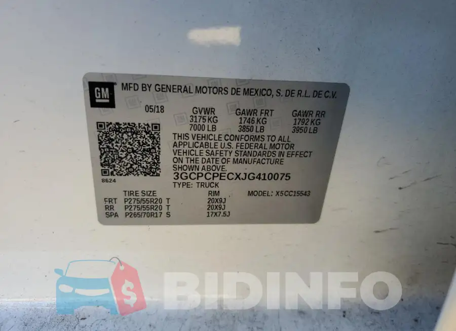 3GCPCPECXJG410075 Photo# 12