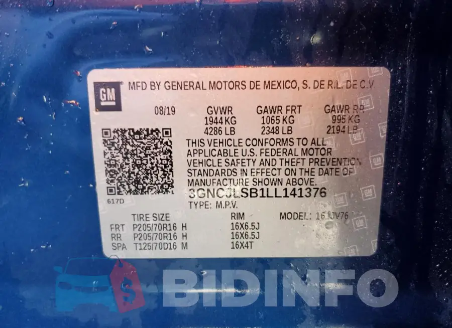 3GNCJLSB1LL141376 Photo# 13