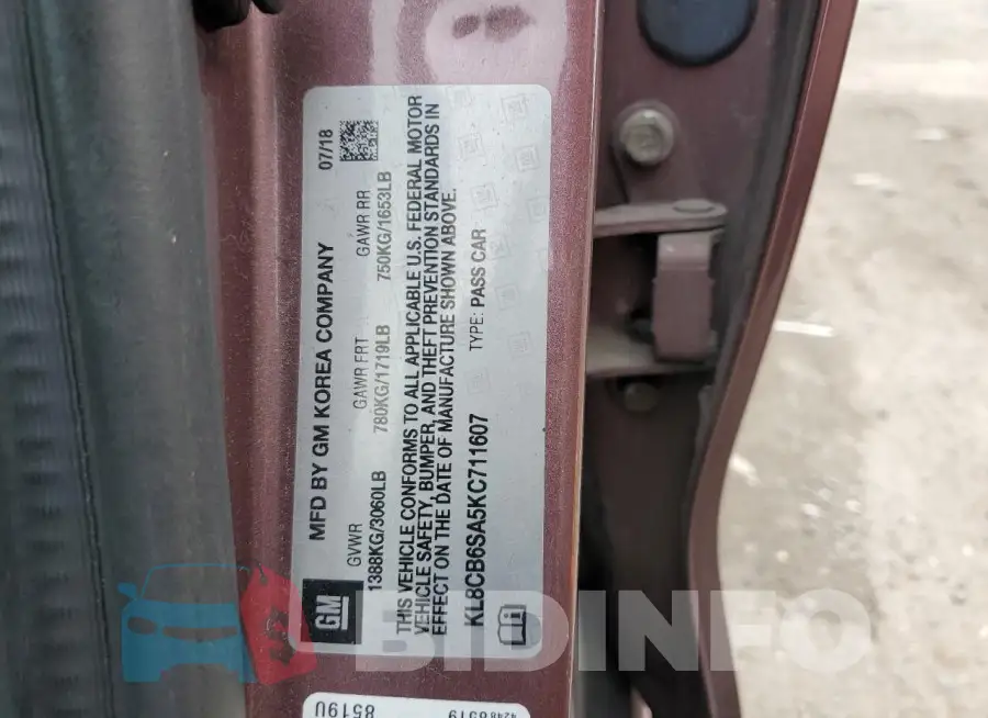 KL8CB6SA5KC711607 Photo# 12