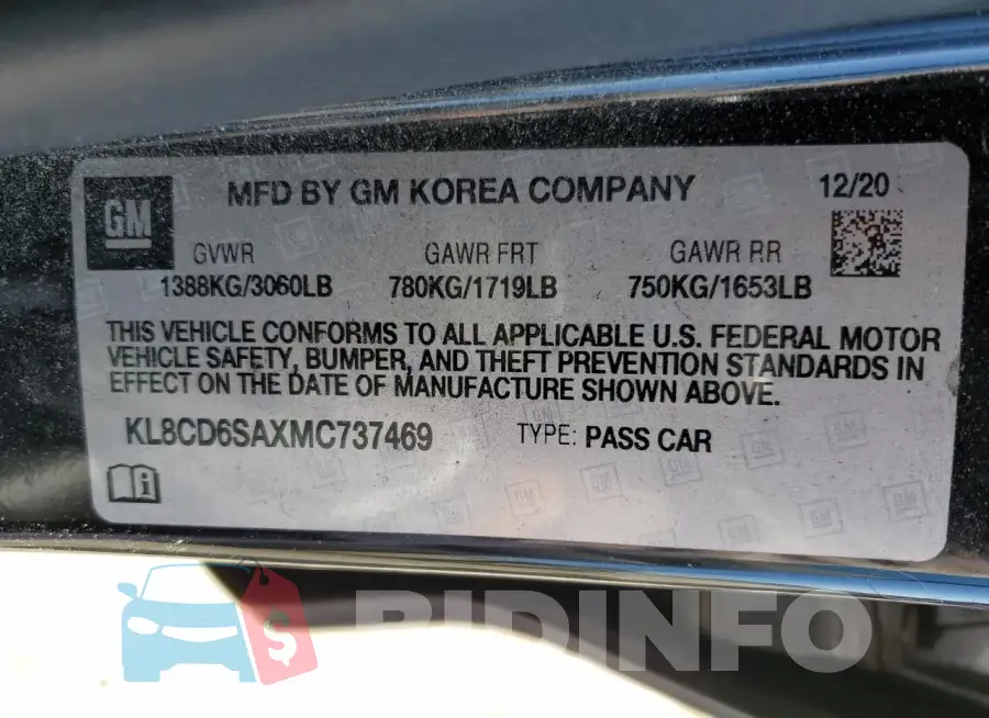 KL8CD6SAXMC737469 Photo# 12