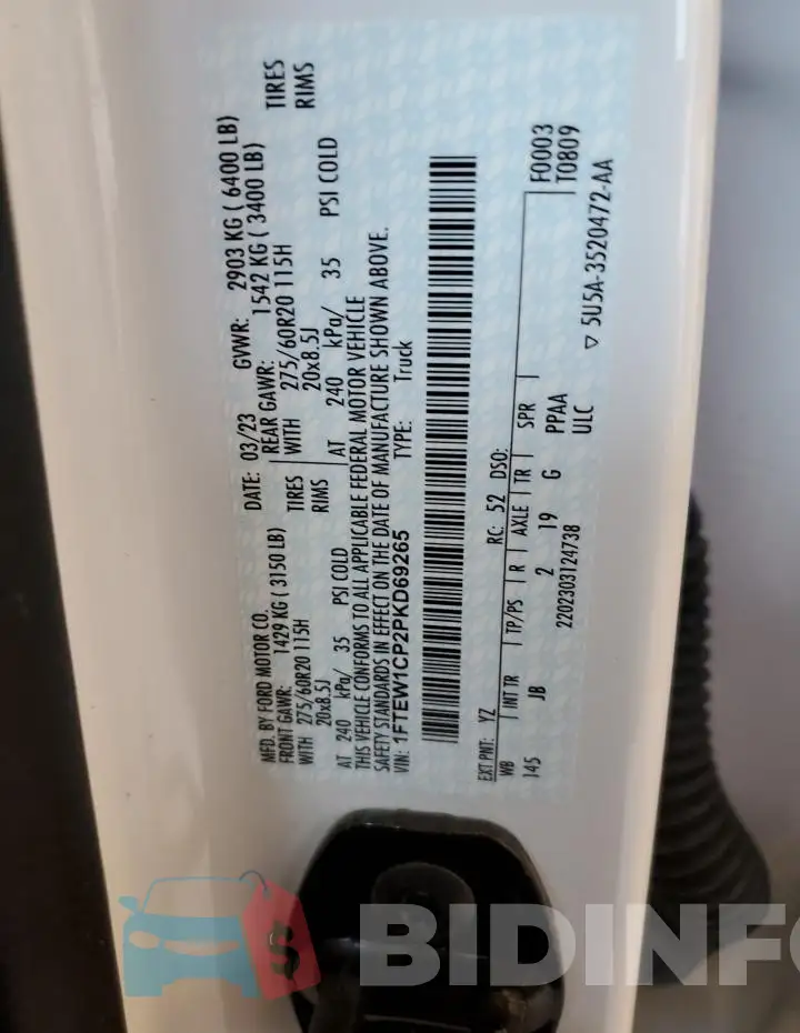 1FTEW1CP2PKD69265 Photo# 13