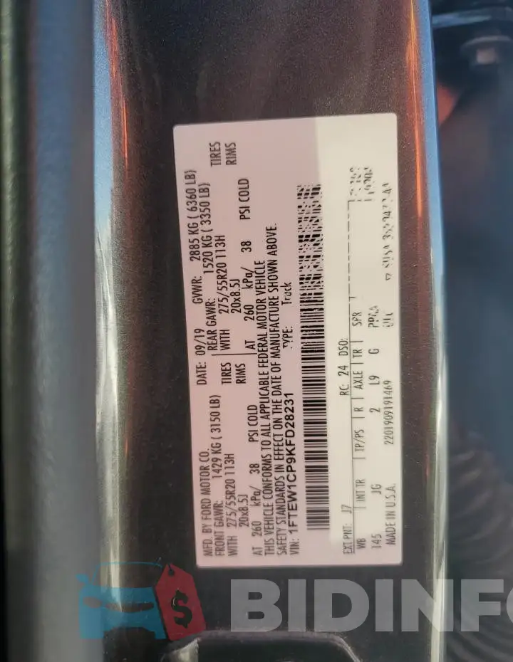 1FTEW1CP9KFD28231 Photo# 12