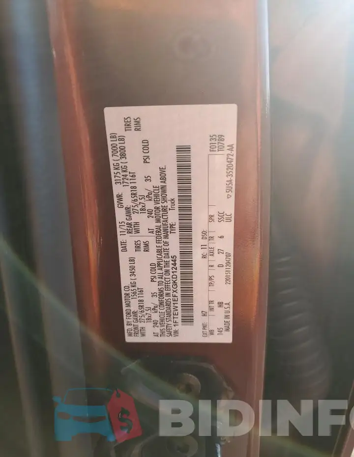 1FTEW1EFXGKD12445 Photo# 12