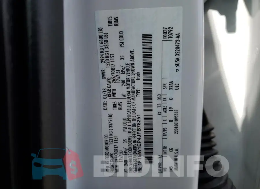 1FTEW1EP4JFB78251 Photo# 12