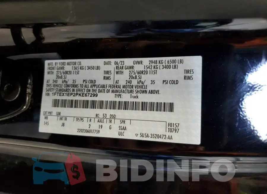 1FTEX1EP2PKE67299 Photo# 12