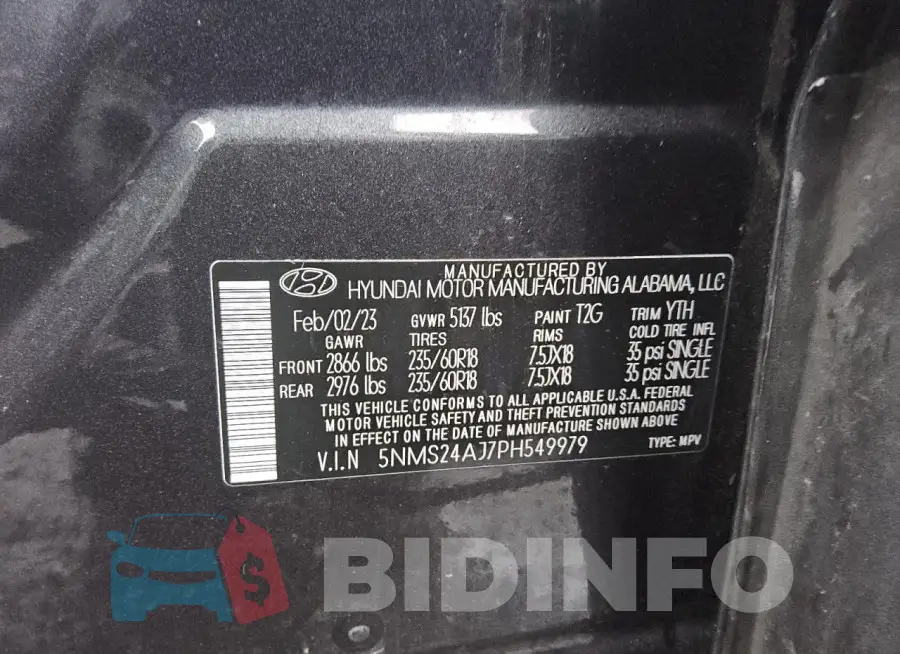 5NMS24AJ7PH549979 Photo# 13