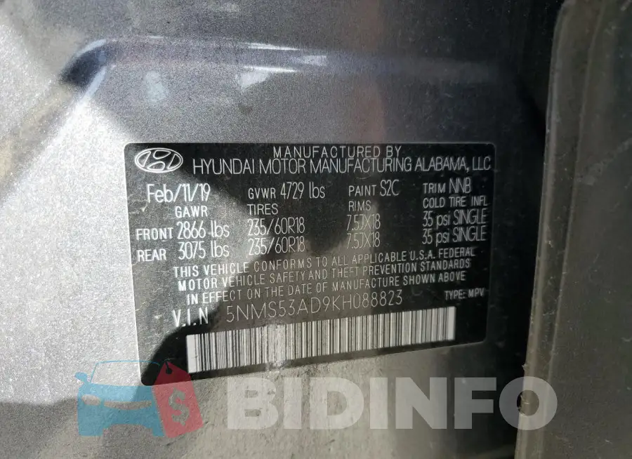 5NMS53AD9KH088823 Photo# 13