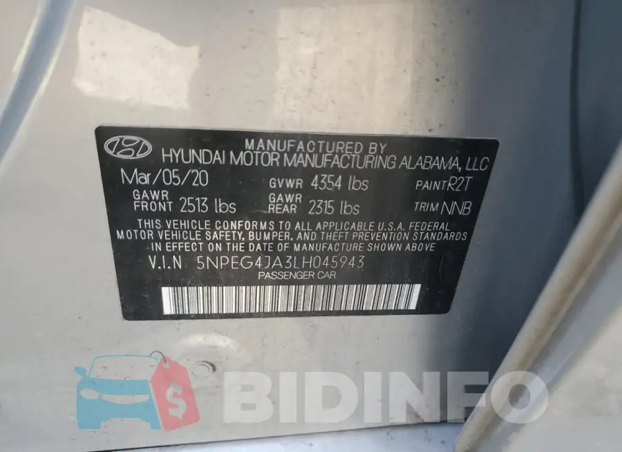 5NPEG4JA3LH045943 Photo# 12