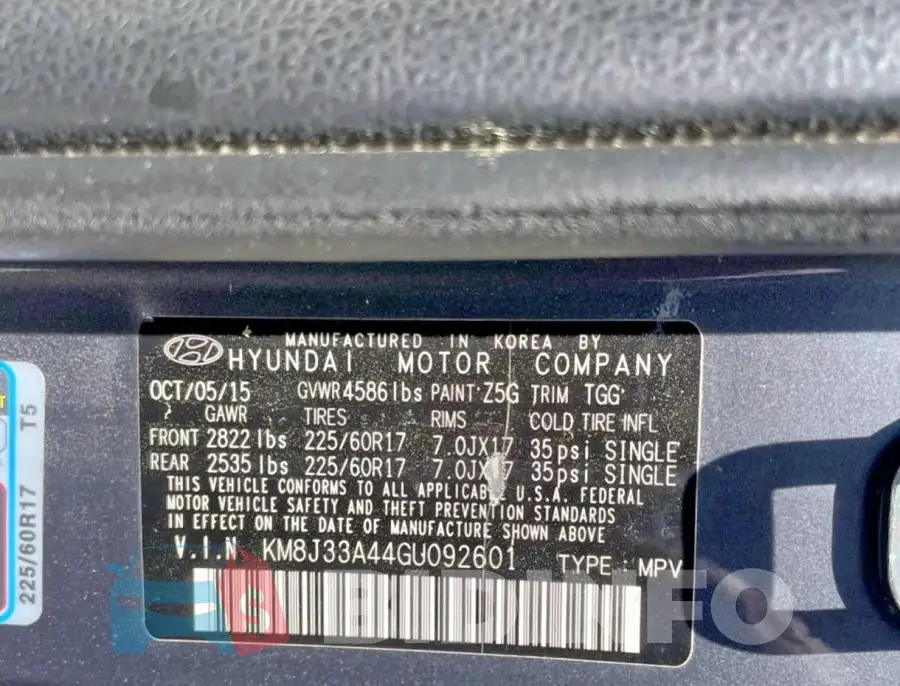 KM8J33A44GU092601 Photo# 10