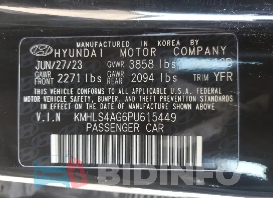 KMHLS4AG6PU615449 Photo# 12