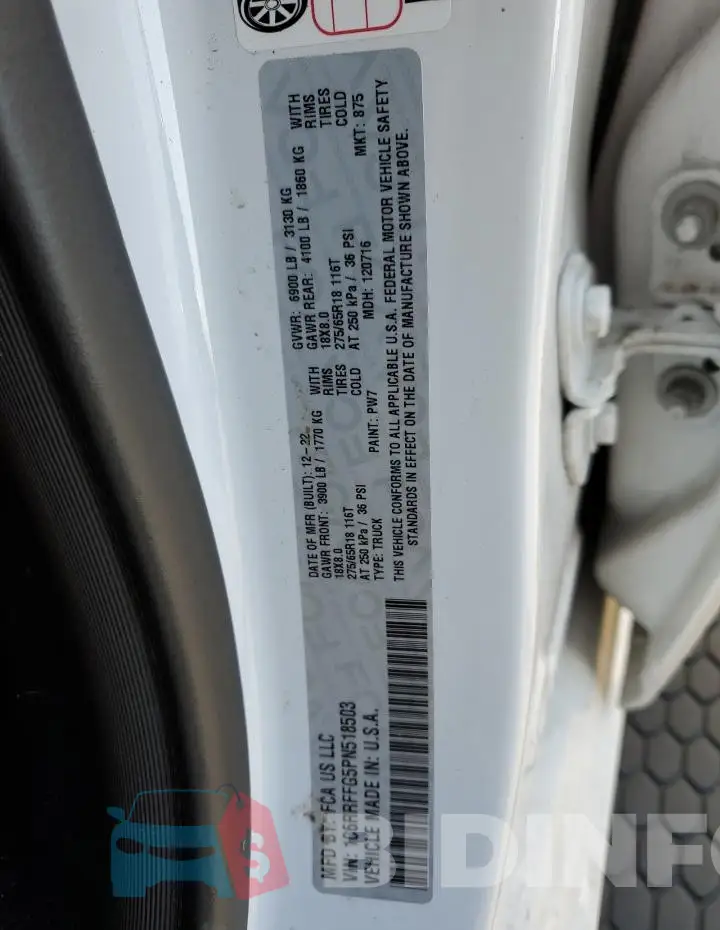 1C6RRFFG5PN518503 Photo# 12