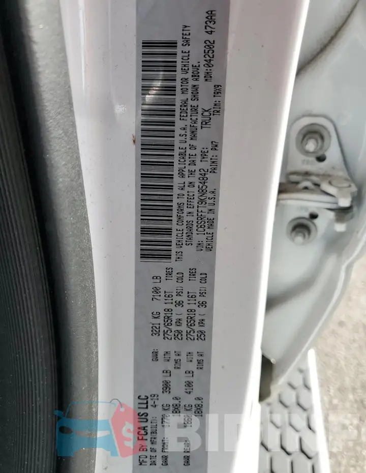 1C6SRFFT9KN854842 Photo# 12