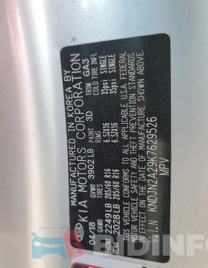 KNDJN2A29K7629526 Photo# 12