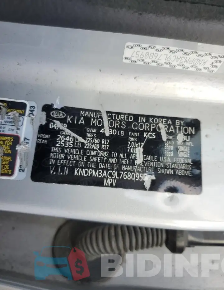 KNDPM3AC9L7680957 Photo# 13