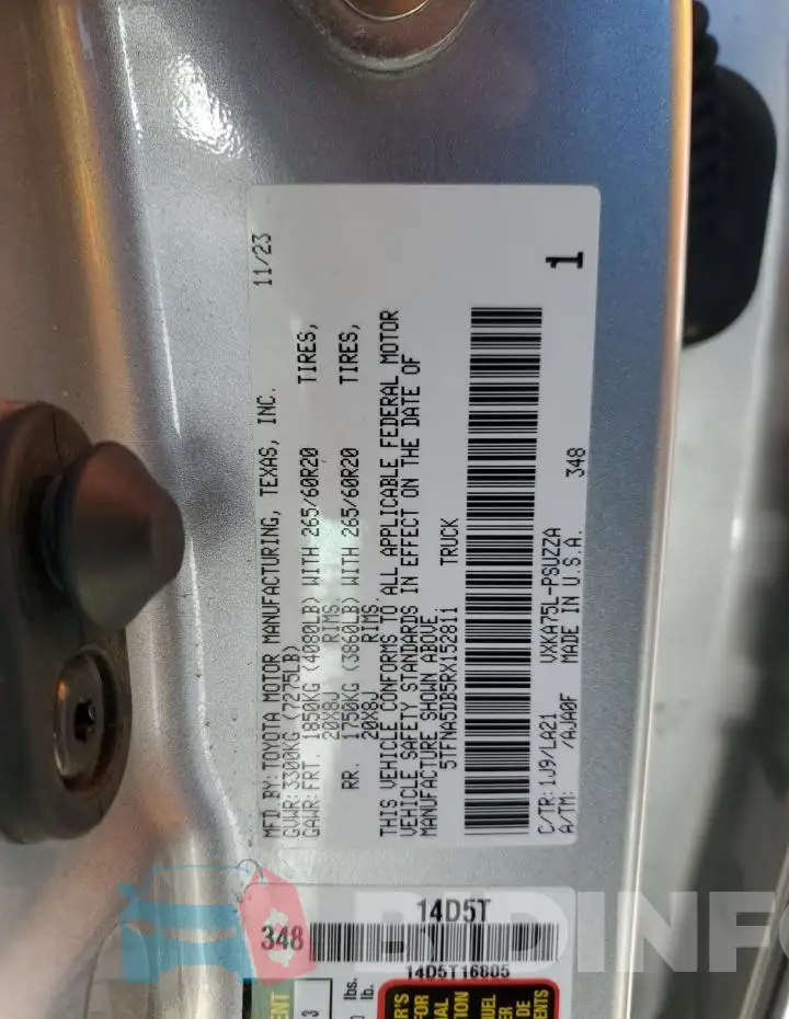 5TFNA5DB5RX152811 Photo# 12