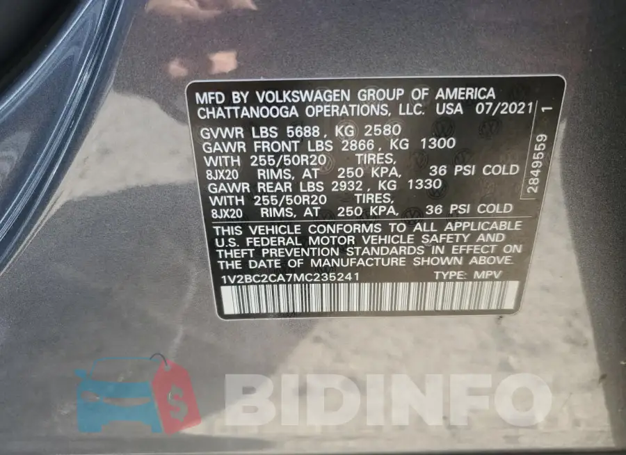 1V2BC2CA7MC235241 Photo# 13