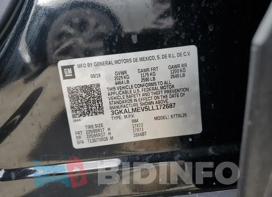 3GKALMEV5LL172687 Photo# 12