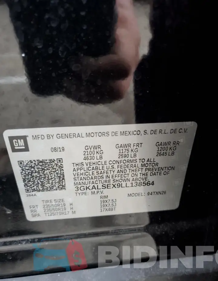 3GKALSEX9LL138564 Photo# 13