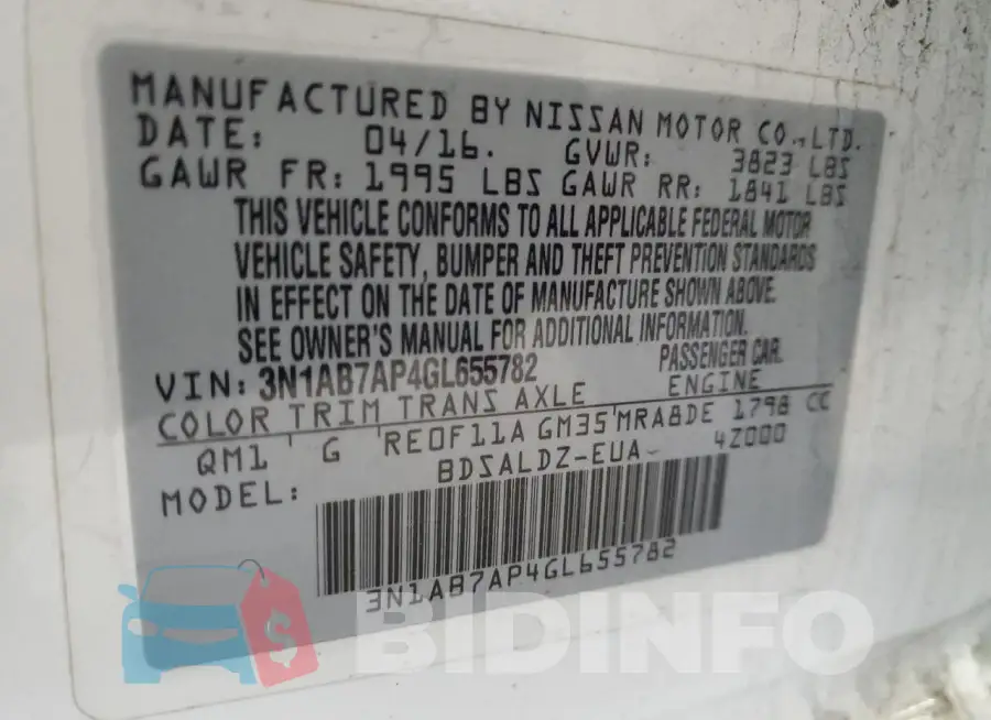 3N1AB7AP4GL655782 Photo# 12