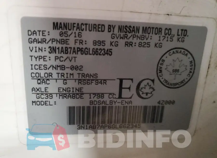 3N1AB7AP6GL662345 Photo# 13
