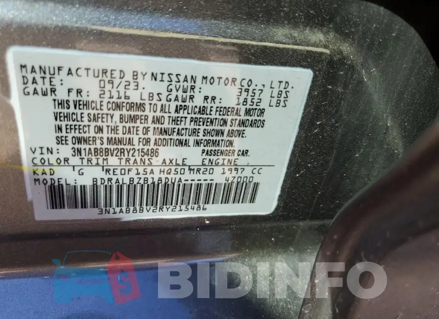 3N1AB8BV2RY215486 Photo# 12