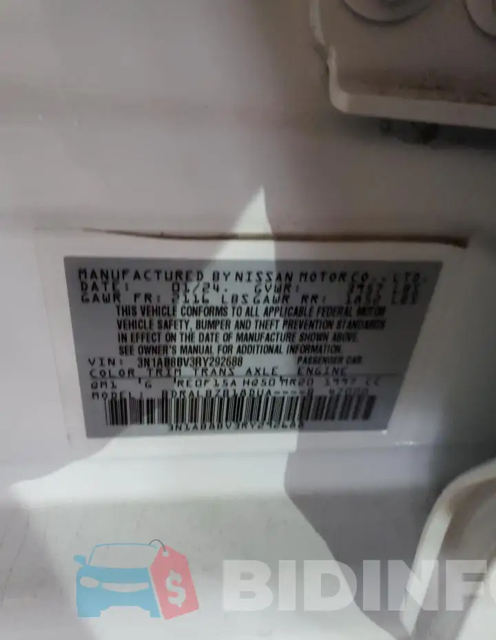 3N1AB8BV3RY292688 Photo# 12