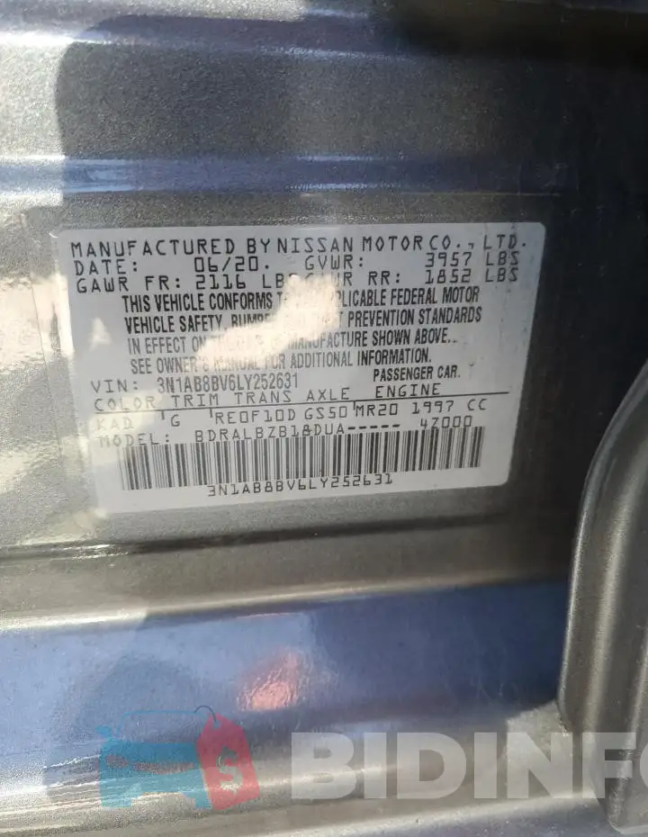 3N1AB8BV6LY252631 Photo# 12