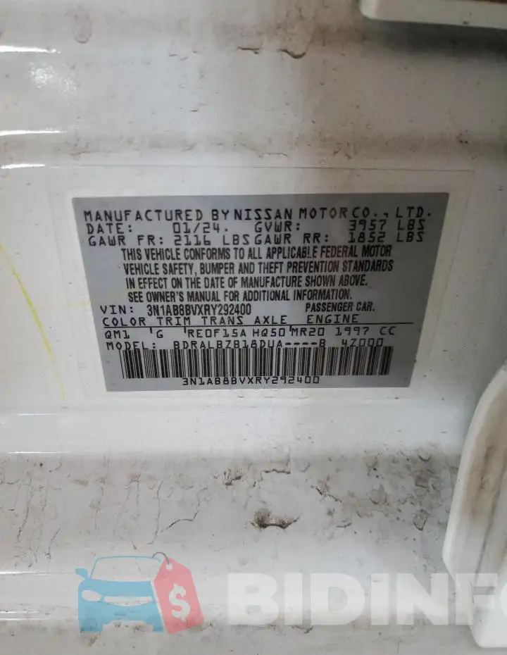 3N1AB8BVXRY292400 Photo# 12