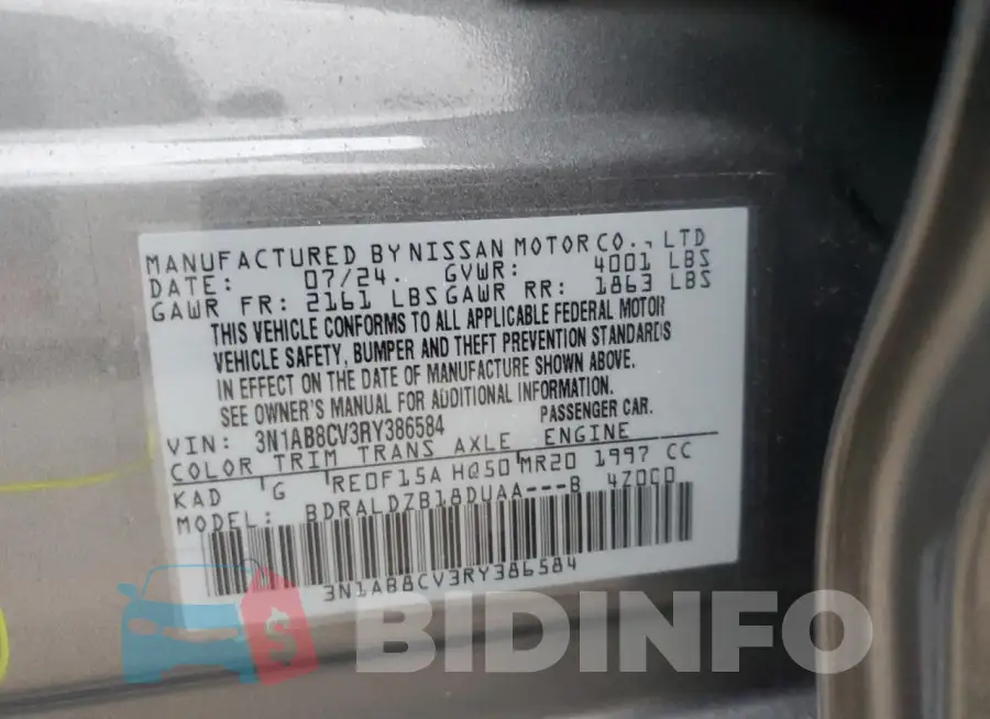 3N1AB8CV3RY386584 Photo# 12