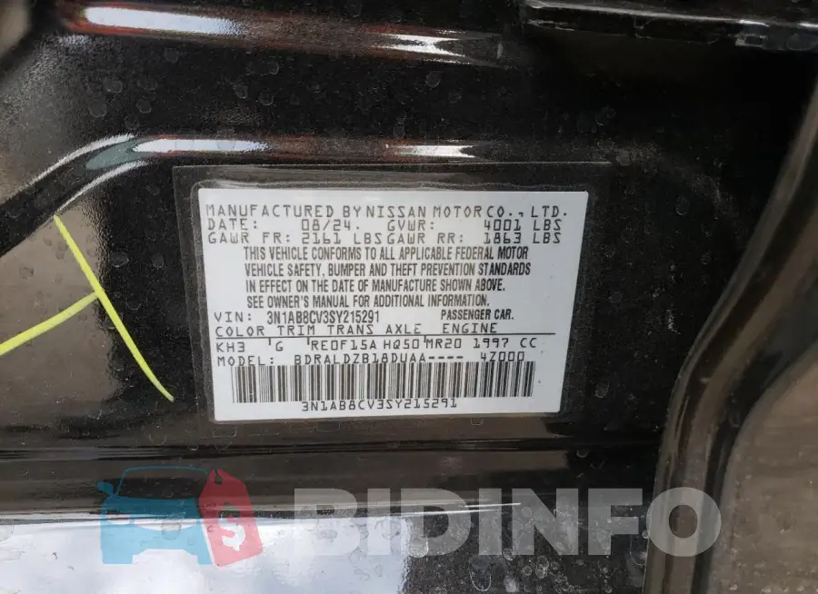 3N1AB8CV3SY215291 Photo# 12