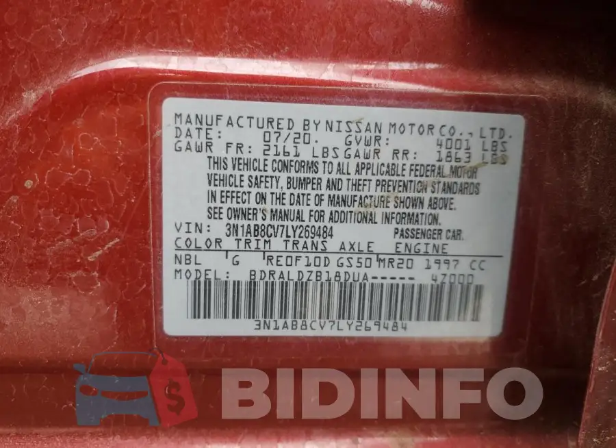 3N1AB8CV7LY269484 Photo# 13
