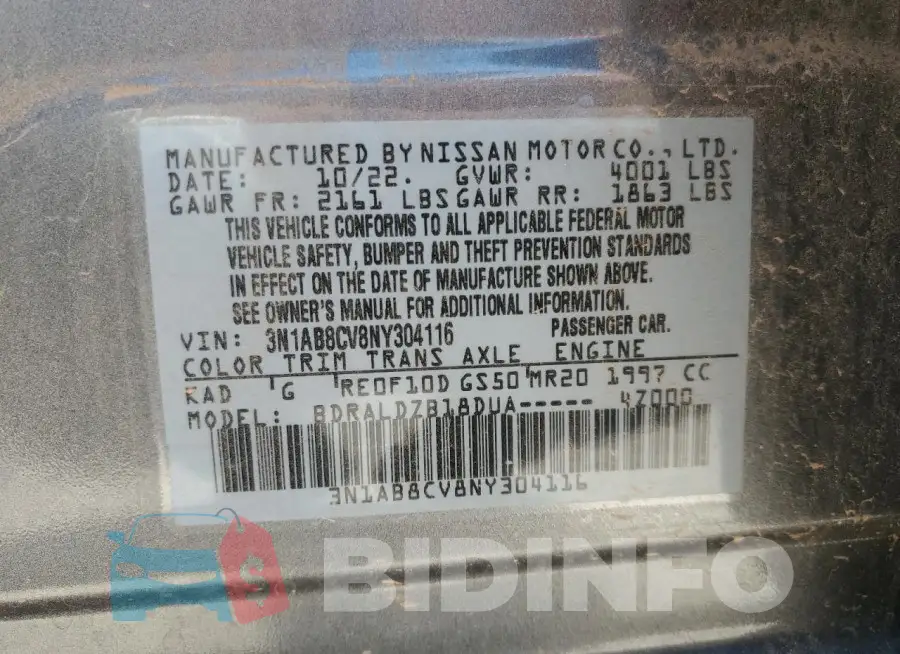 3N1AB8CV8NY304116 Photo# 12