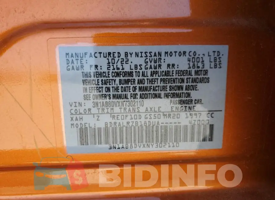 3N1AB8DVXNY302110 Photo# 12