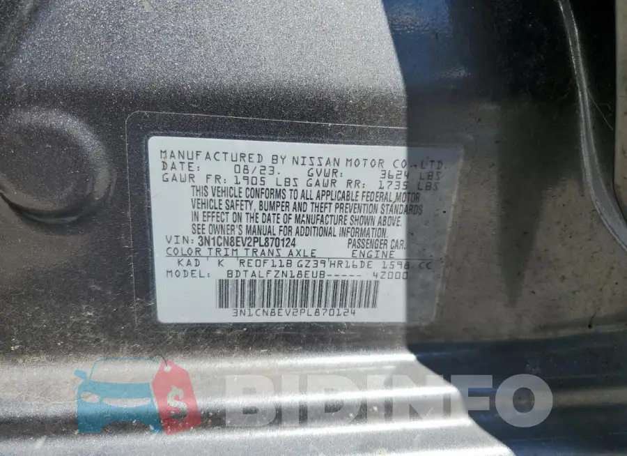 3N1CN8EV2PL870124 Photo# 13