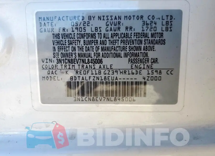 3N1CN8EV7NL845006 Photo# 13