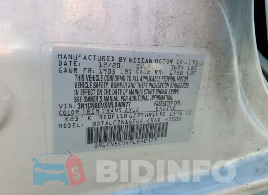 3N1CN8EVXML840977 Photo# 13