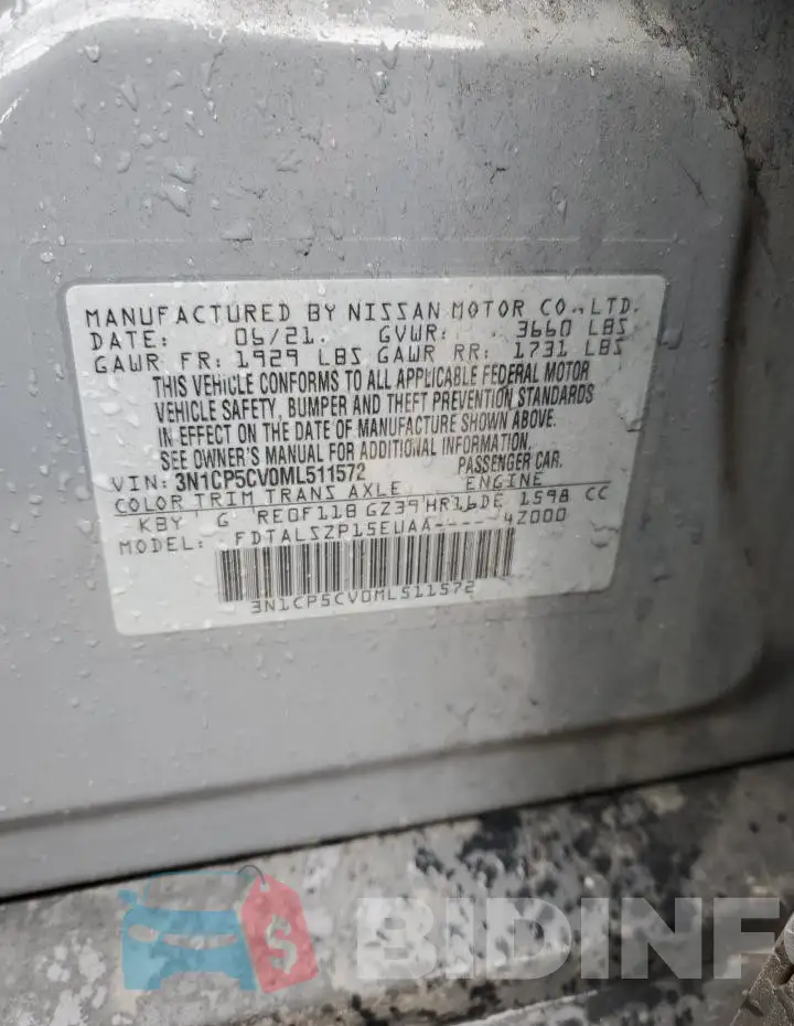 3N1CP5CV0ML511572 Photo# 14