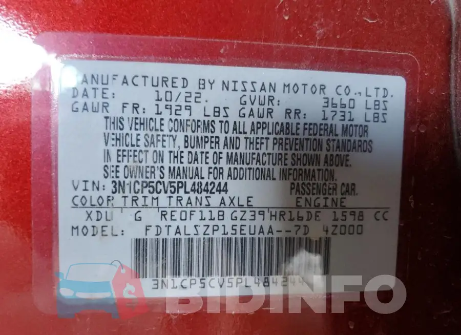 3N1CP5CV5PL484244 Photo# 12