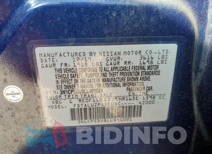 3N1CP5DV8LL491021 Photo# 14
