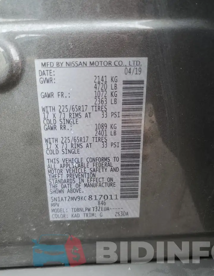 5N1AT2MV9KC817011 Photo# 14