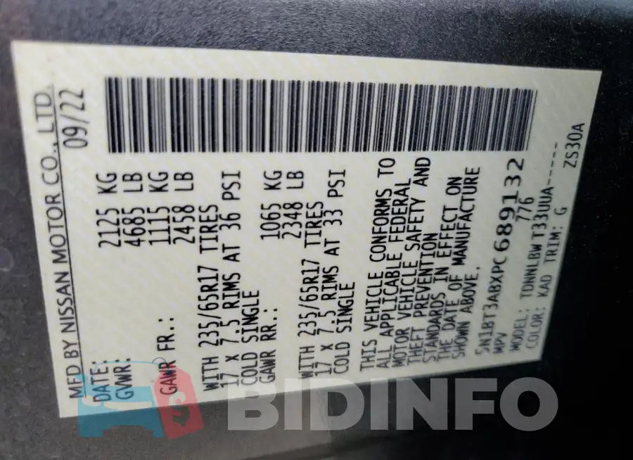 5N1BT3ABXPC689132 Photo# 14