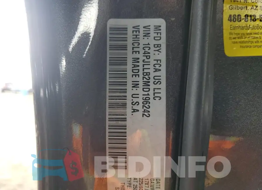 1C4PJLLB2MD196242 Photo# 13