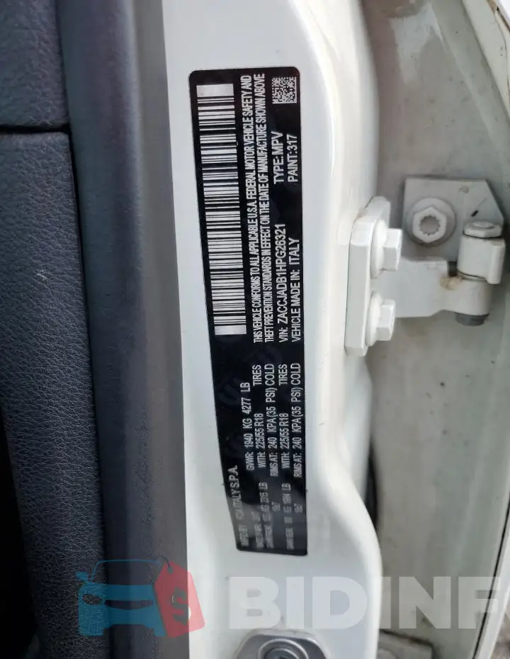 ZACCJADB1HPG26321 Photo# 14