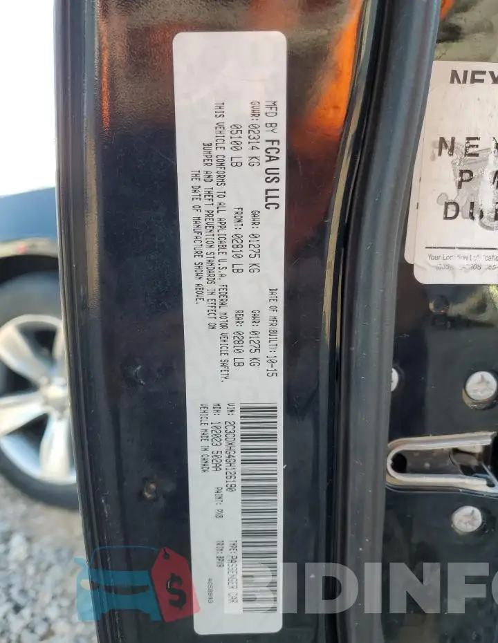 2C3CDXHG4GH126190 Photo# 12